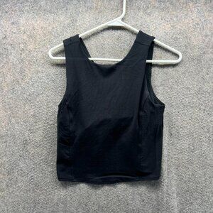 Lululemon  Tank Top Women 0 Black All Tied Up Open Back Yoga Athletic Training
